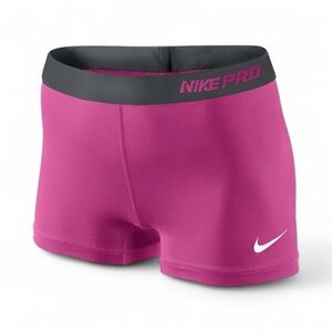 Nike Pro Womens Dri-fit Mid-Rise 3 Inch Active Short SZ Medium in Magenta